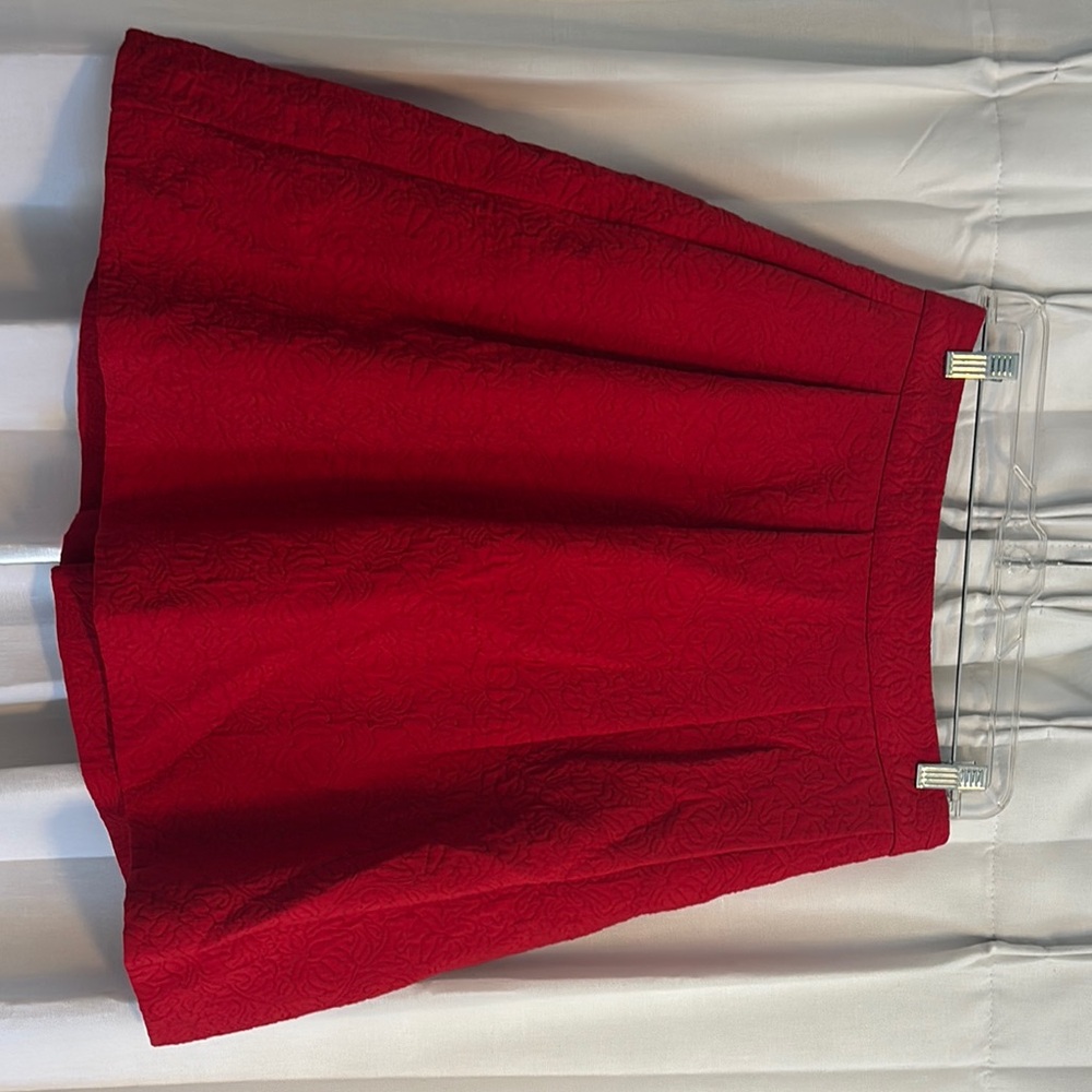 Ann Taylor Vibrant Red Skater Skirt